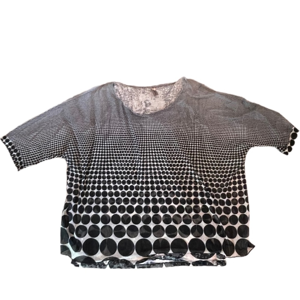 Miss Kinky Women’s Layered Black & White Blouse Size XL